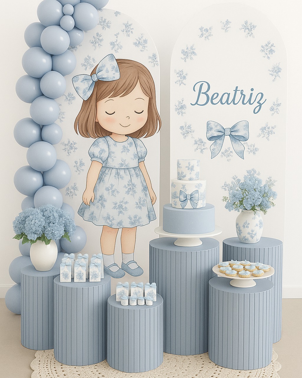 Custom Name Light Blue Bow Flo - огляд і ціна Photography Lighting Name