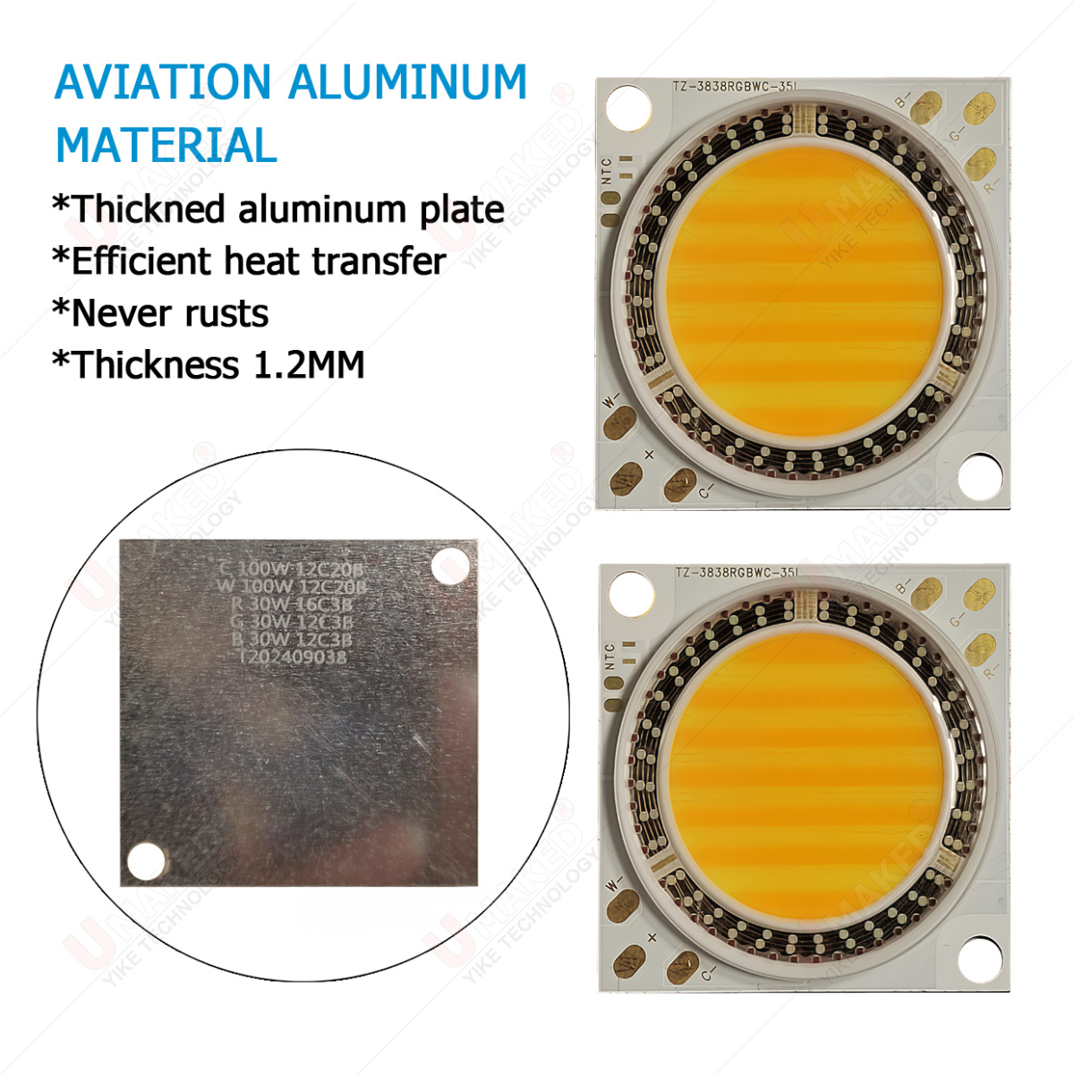38x38mm 290W COB SMD LED Beads - огляд і ціна Photography Lighting Options