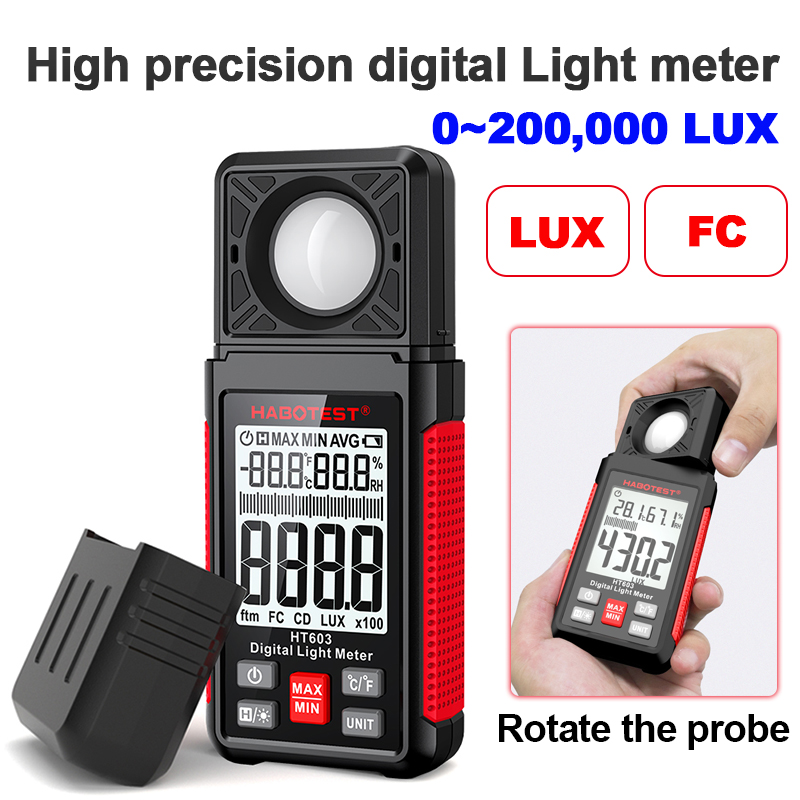HT603 Digital Lux Meter 0~200, - огляд і ціна Photography Lighting Portable