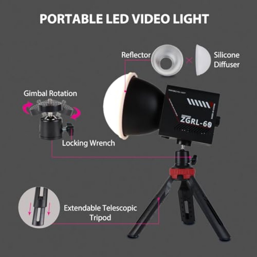 60W COB LED Video Light Handhe - огляд і ціна Photography Lighting Portable