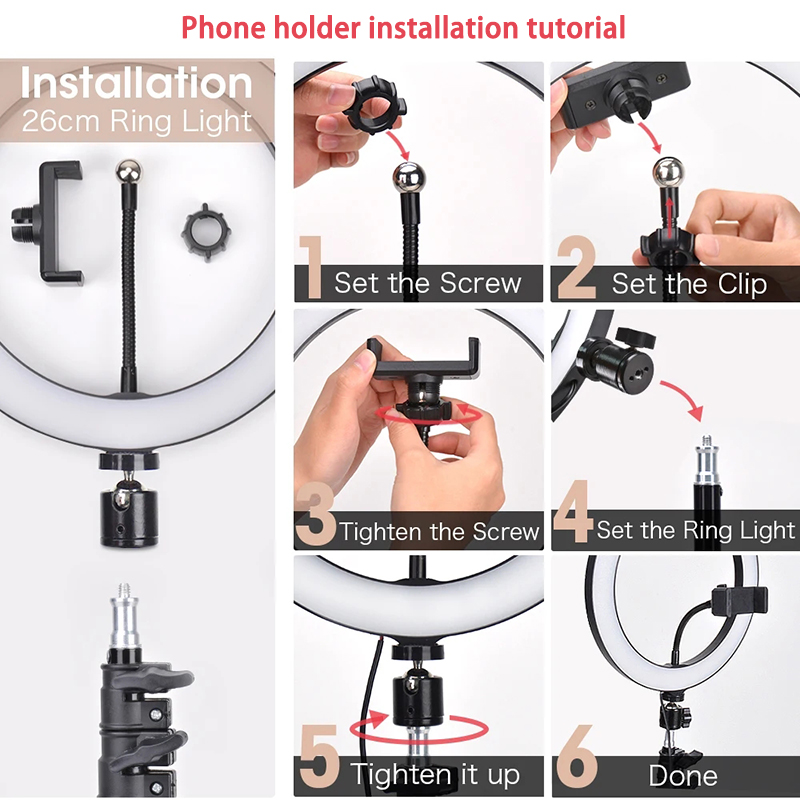 Video Light 16/26/33cm Selfie  - огляд і ціна Photography Lighting Tool